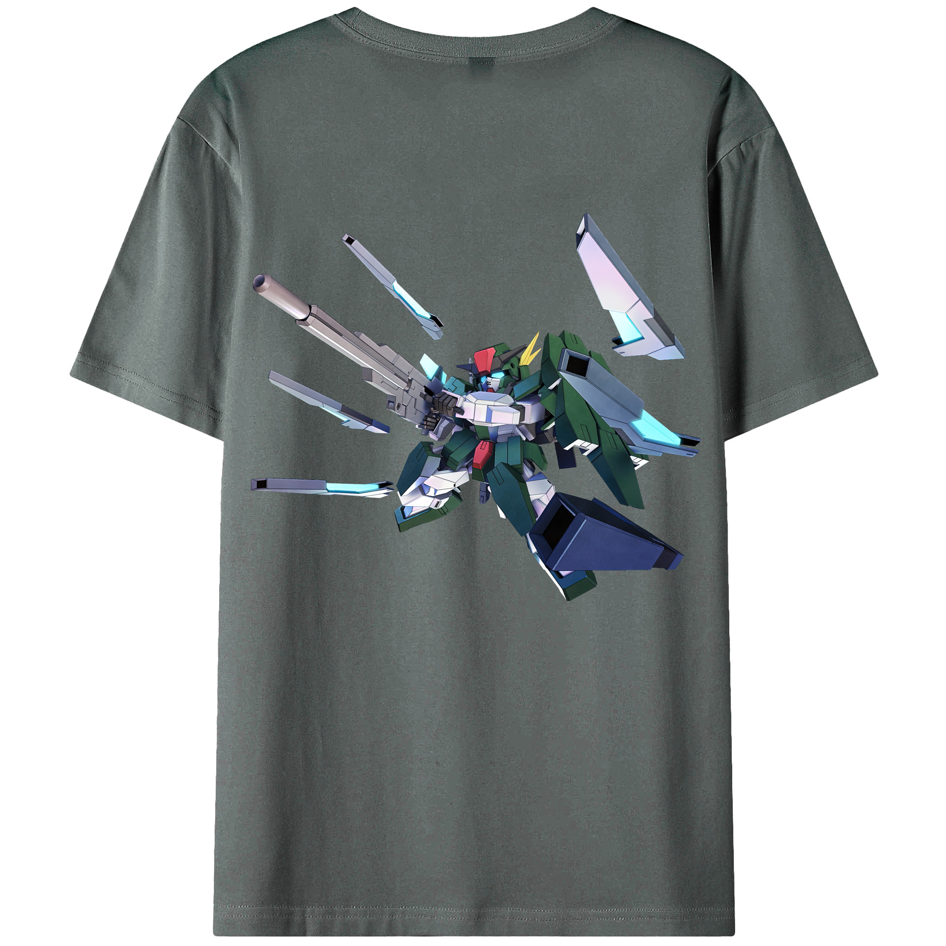 （画像用） 機動戦士ガンダム Mobile Suit Gundam 綿100％ メンズ半袖Tシャツ（バックプリント） 通気性
